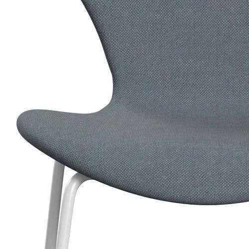 Fritz Hansen Series 7™ Chair Full Upholstery, White/Sunniva 2 Soft Blue