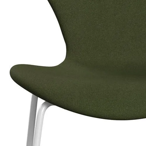 Fritz Hansen Series 7™ Chair Full Upholstery, White/Tonus Military Green