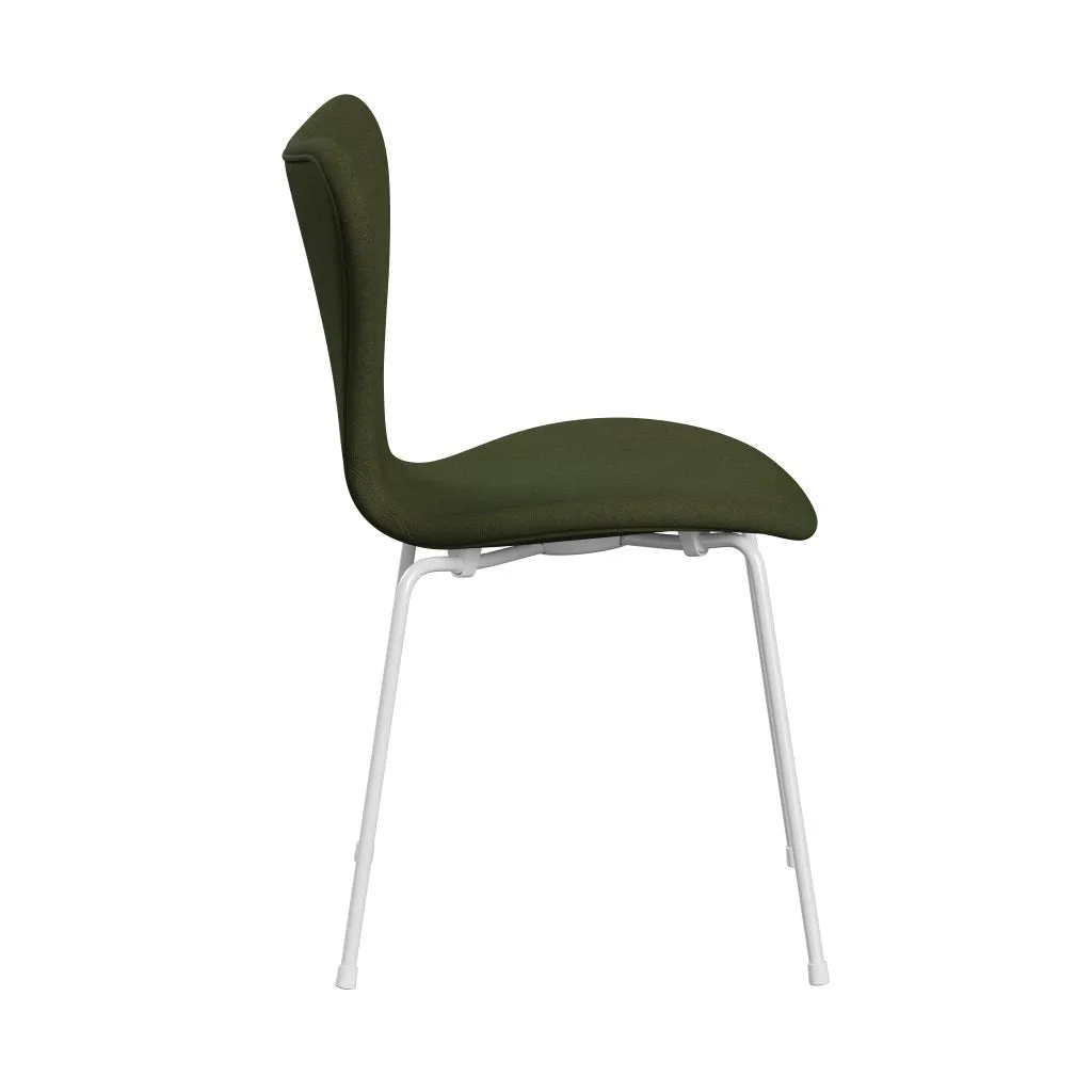 Fritz Hansen Series 7™ Chair Full Upholstery, White/Tonus Military Green
