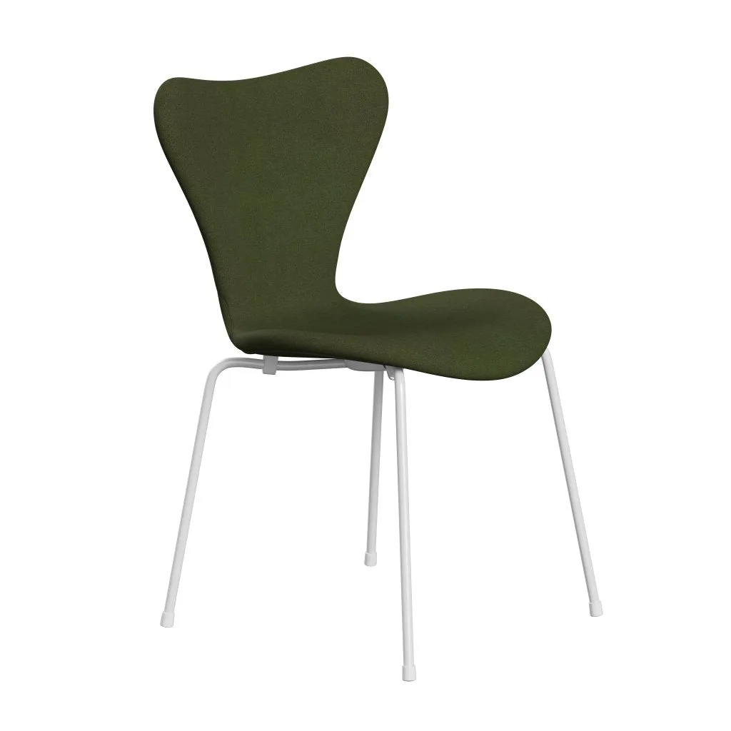 Fritz Hansen Series 7™ Chair Full Upholstery, White/Tonus Military Green