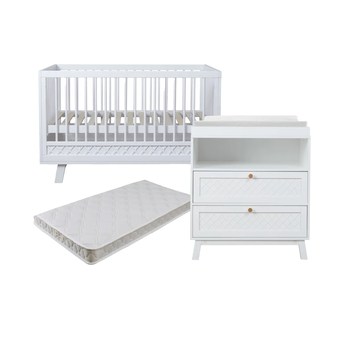 Genevieve Changing Four Piece Nursery Furniture Set Mocka