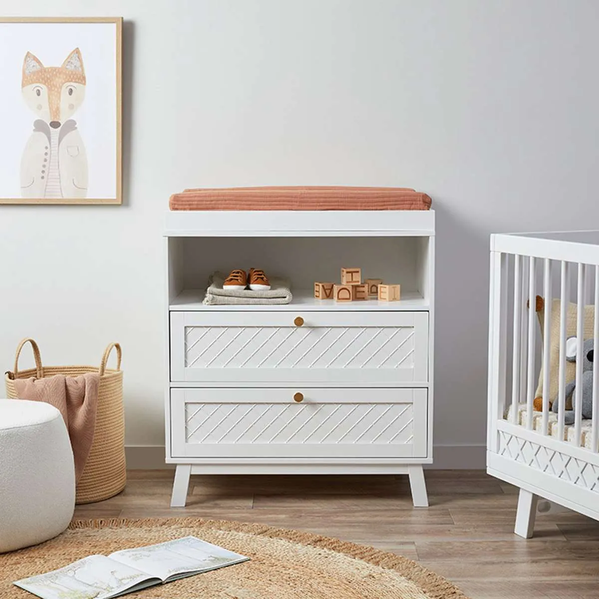 Genevieve Changing Four Piece Nursery Furniture Set Mocka