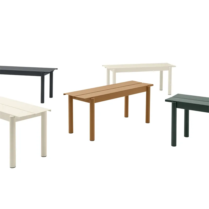 Linear Steel Table, Black 200cm