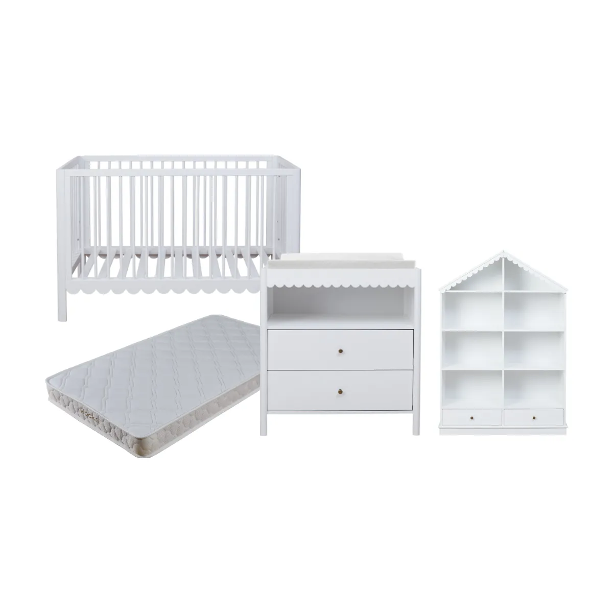 Maisie Five Piece Nursery Furniture Set Mocka