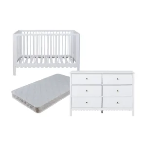 Maisie Three Piece Nursery Furniture Set Mocka