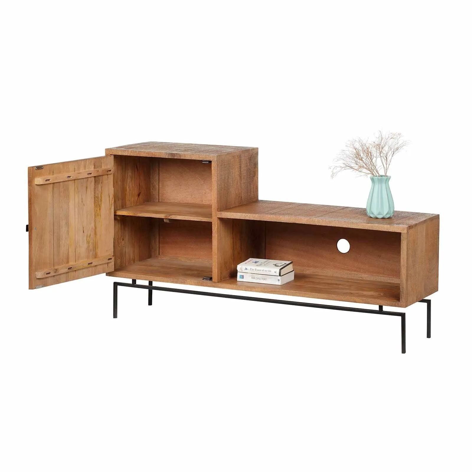 Meuble TV asymtrique 1 porte | Manguier Sculture