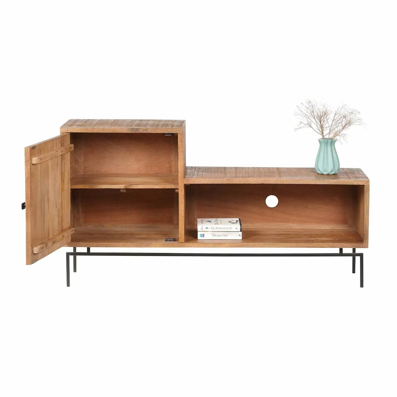 Meuble TV asymtrique 1 porte | Manguier Sculture