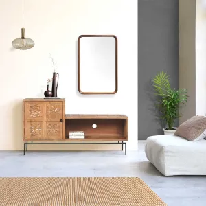 Meuble TV asymtrique 1 porte | Manguier Sculture