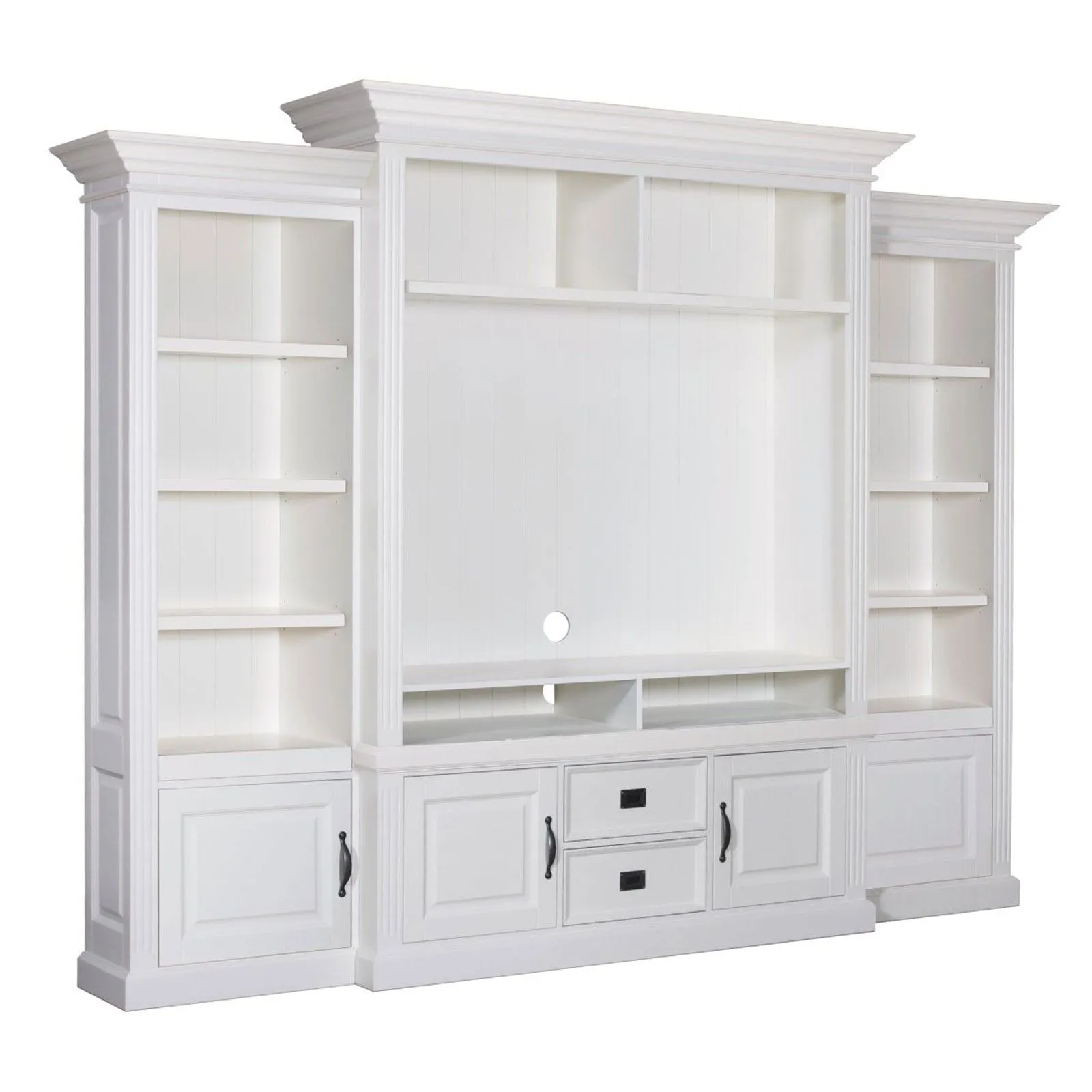 Meuble TV avec tagre 4 portes 2 tiroirs "Romance"