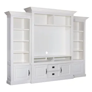 Meuble TV avec tagre 4 portes 2 tiroirs "Romance"