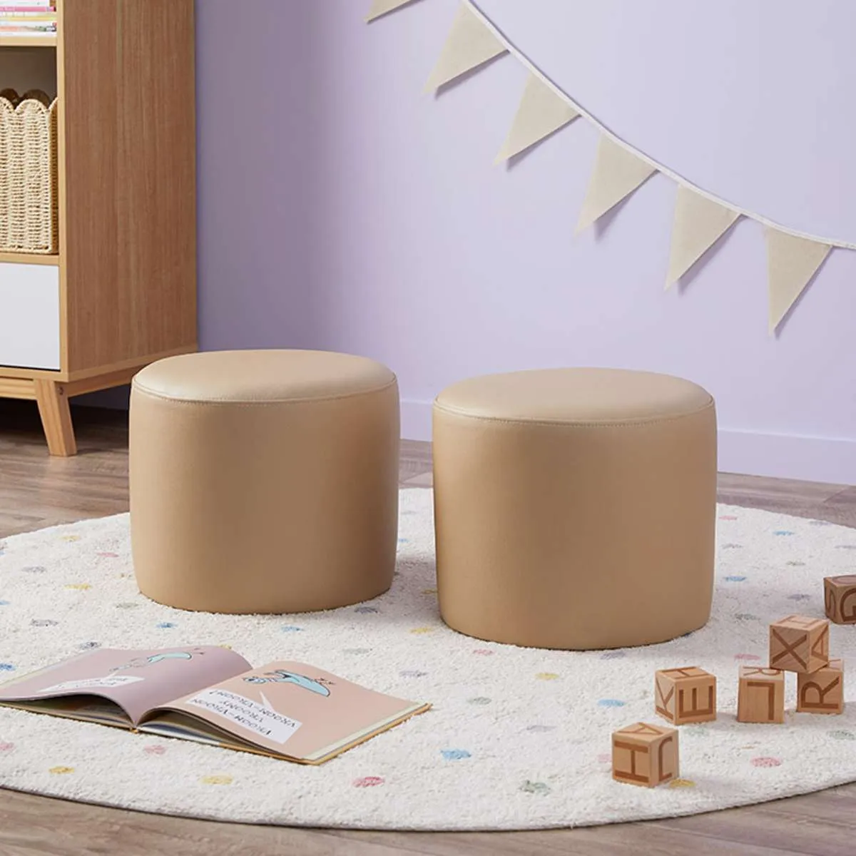 Mini Roo   Mini Moo Beige Two Seater Set Mocka