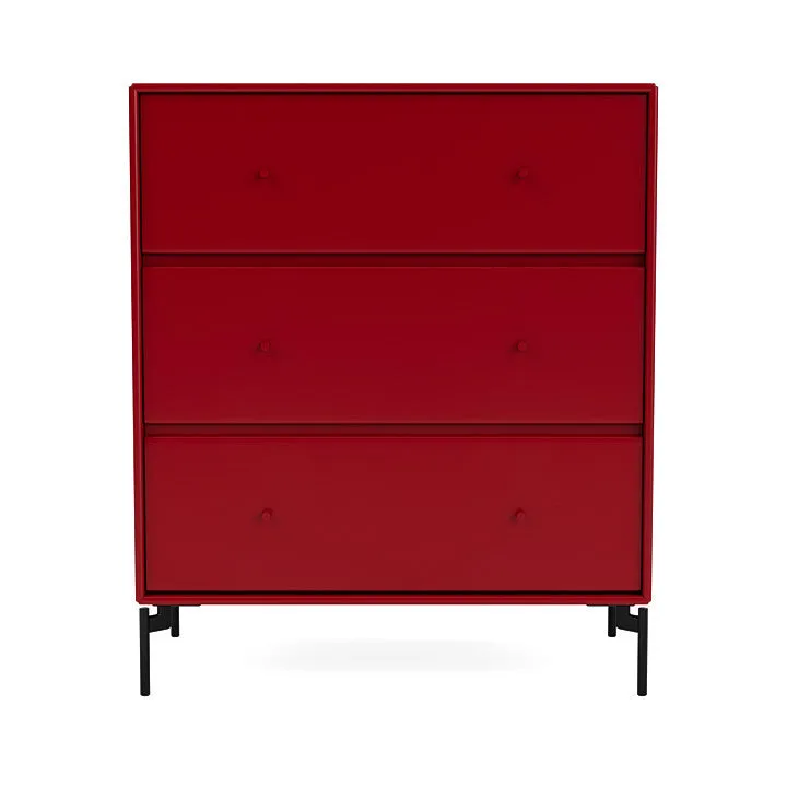 Montana Carry Dresser With Legs, Beetroot/Black