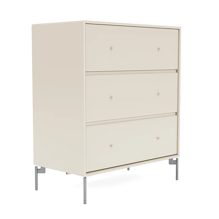 Montana Carry Dresser With Legs, Oat/Matt Chrome