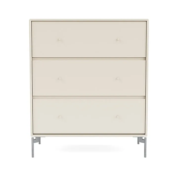 Montana Carry Dresser With Legs, Oat/Matt Chrome