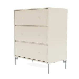 Montana Carry Dresser With Legs, Oat/Matt Chrome