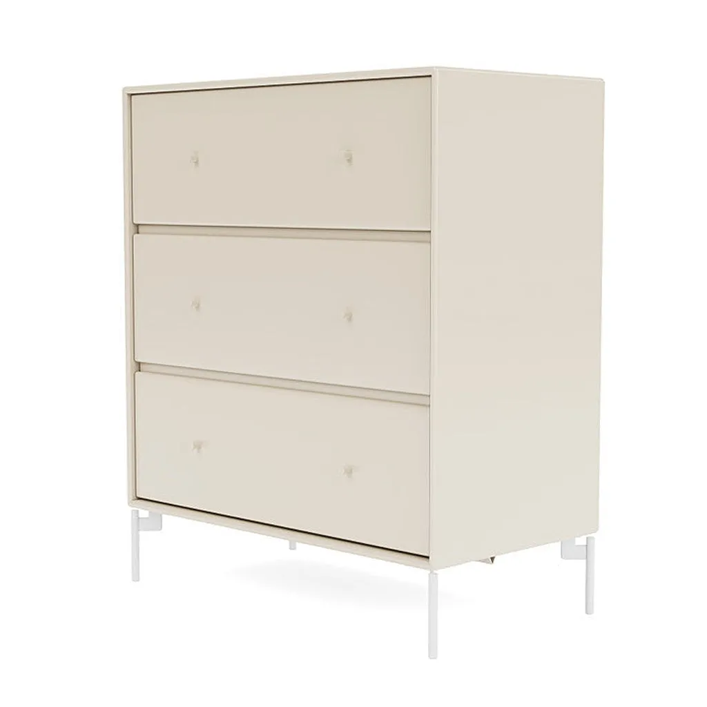 Montana Carry Dresser With Legs, Oat/Snow White