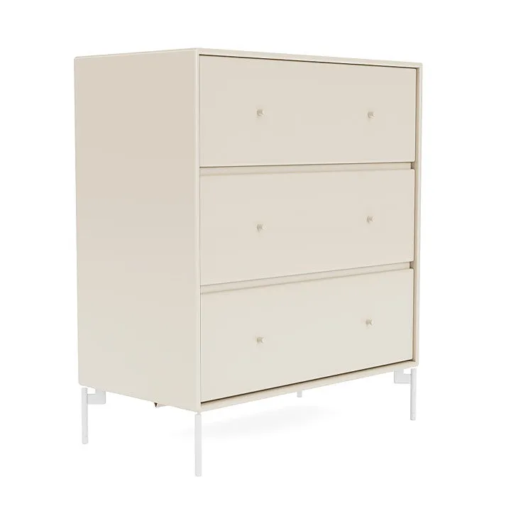Montana Carry Dresser With Legs, Oat/Snow White