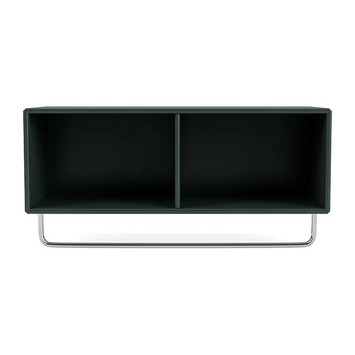 Montana Coat Shelf With Clothes Rack, Black Jade