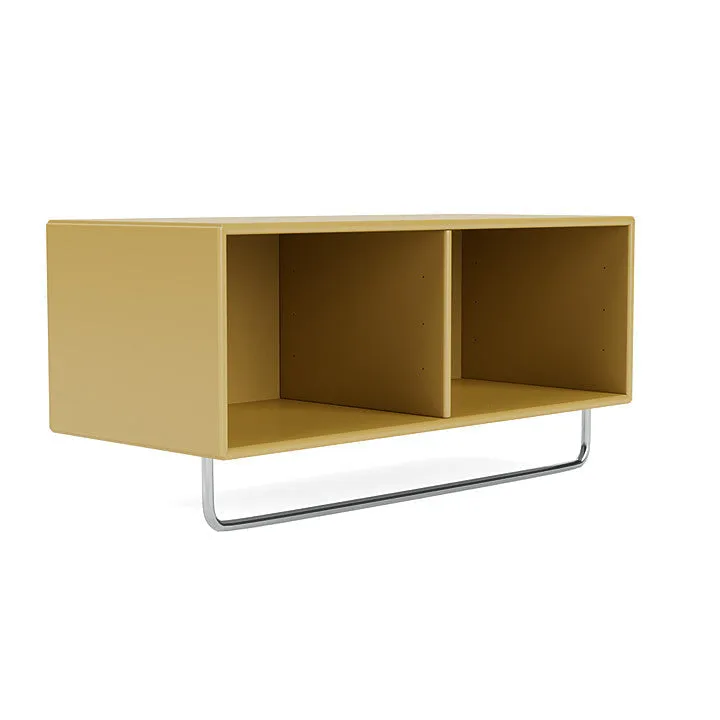 Montana Coat Shelf With Clothes Rack, Clay