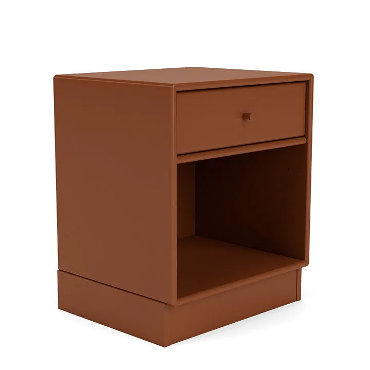 Montana Dream Nightstand With 7 Cm Plinth, Hazelnut Brown