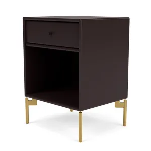Montana Dream Nightstand With Legs, Balsamic/Brass
