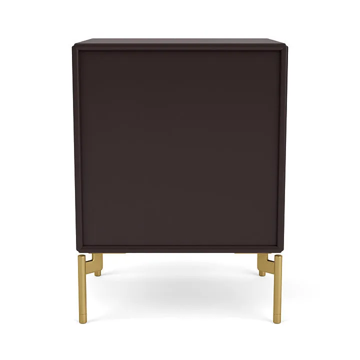 Montana Dream Nightstand With Legs, Balsamic/Brass
