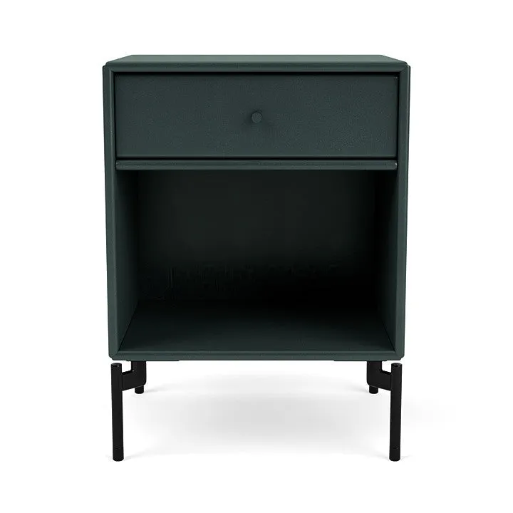 Montana Dream Nightstand With Legs, Black Jade/Black