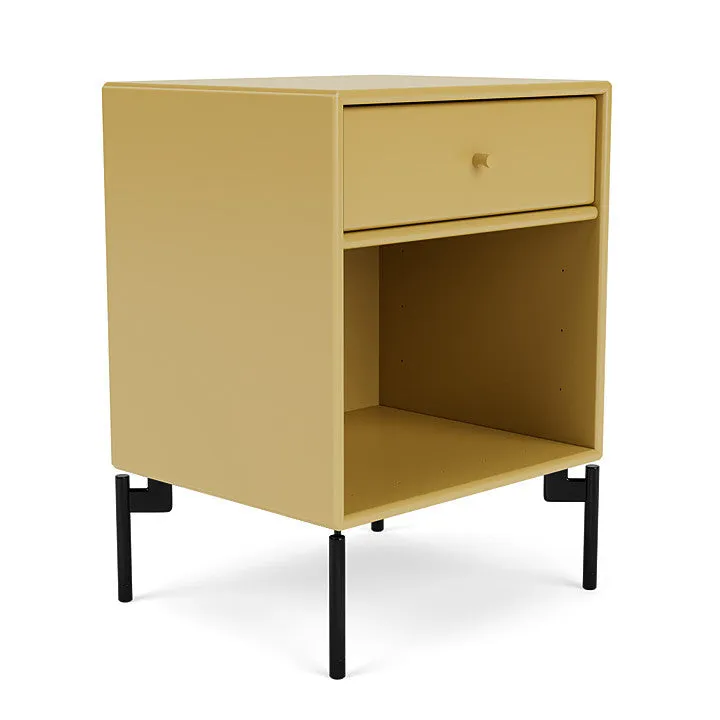 Montana Dream Nightstand With Legs, Cumin/Black
