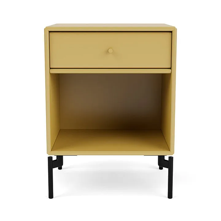 Montana Dream Nightstand With Legs, Cumin/Black
