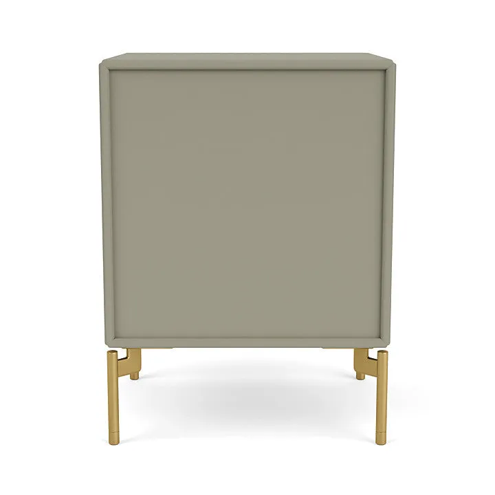 Montana Dream Nightstand With Legs, Fennel/Brass