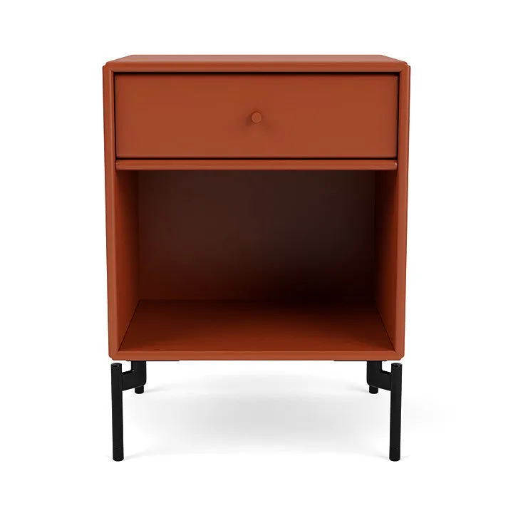 Montana Dream Nightstand With Legs, Hokkaido/Black