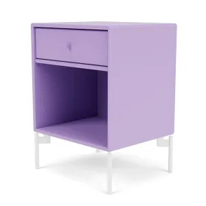 Montana Dream Nightstand With Legs, Iris/Snow White