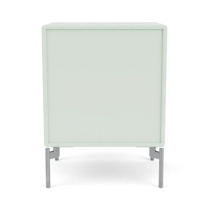 Montana Dream Nightstand With Legs, Mist/Matt Chrome