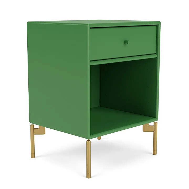 Montana Dream Nightstand With Legs, Parsley/Brass