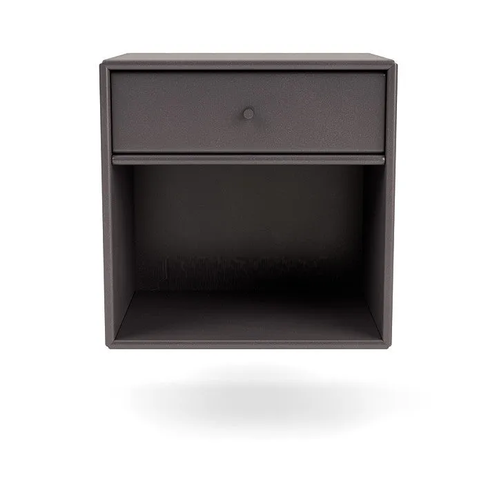 Montana Dream Nightstand With Suspension Rail, Coffee Brown