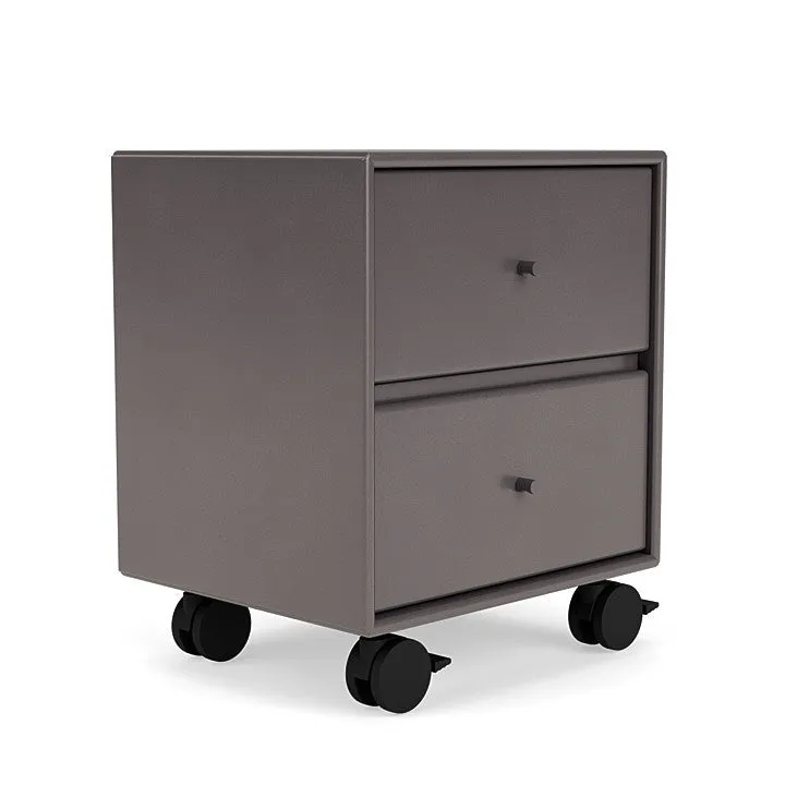 Montana Drift Drawer Module With Castors, Coffee Brown