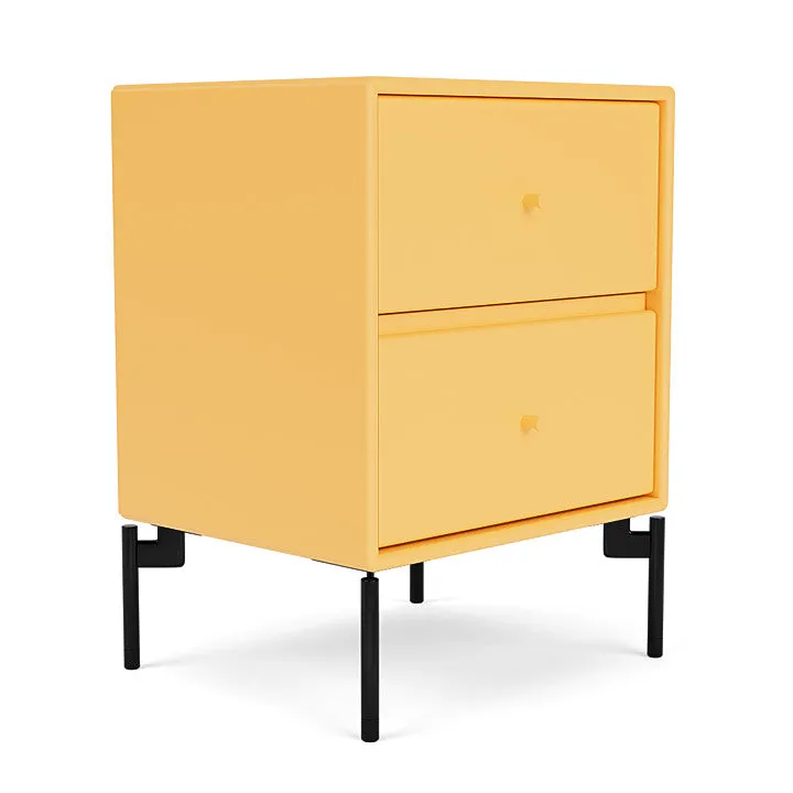 Montana Drift Drawer Module With Legs, Acacia/Black