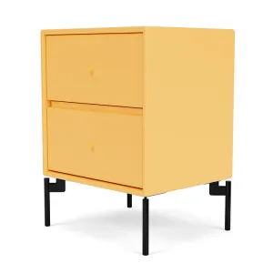 Montana Drift Drawer Module With Legs, Acacia/Black