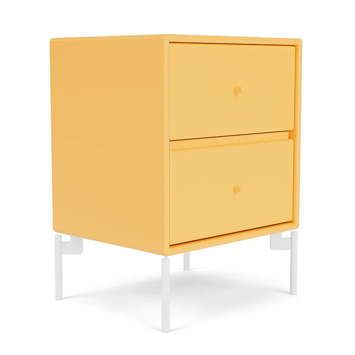 Montana Drift Drawer Module With Legs, Acacia/Snow Acacia