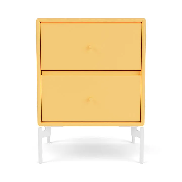 Montana Drift Drawer Module With Legs, Acacia/Snow Acacia
