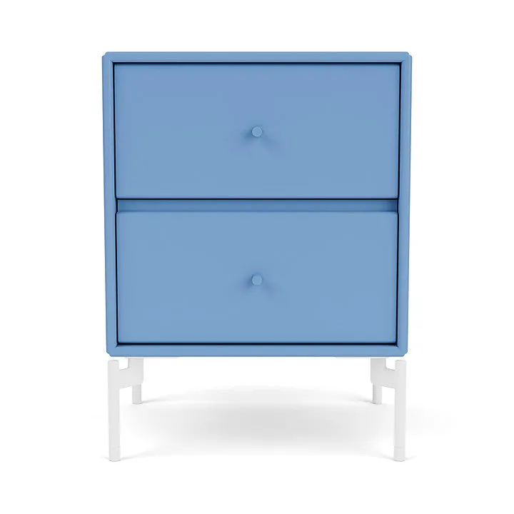 Montana Drift Drawer Module With Legs, Azure Blue/Snow White