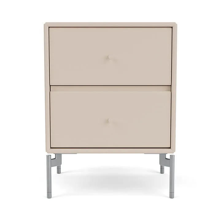 Montana Drift Drawer Module With Legs, Clay/Matt Chrome