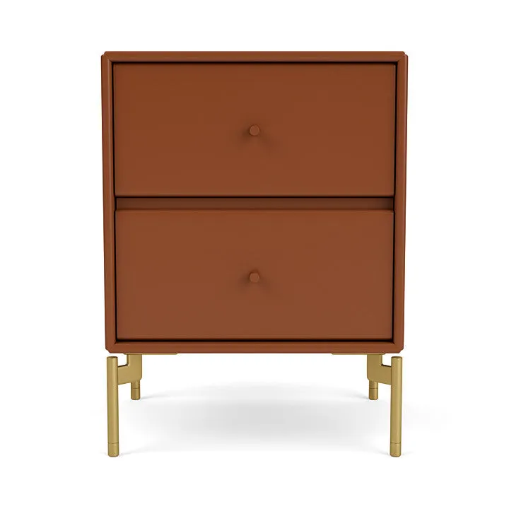 Montana Drift Drawer Module With Legs, Hazelnut/Brass