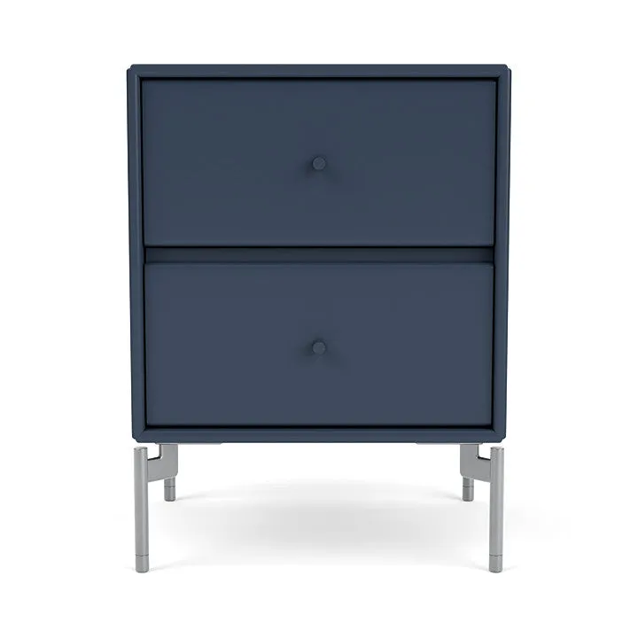 Montana Drift Drawer Module With Legs, Juniper/Matt Chrome