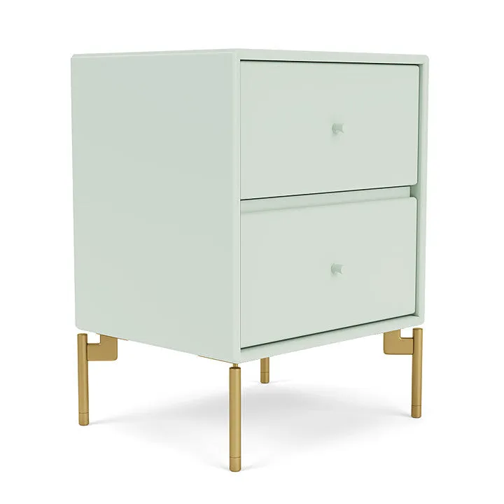 Montana Drift Drawer Module With Legs, Mist/Brass