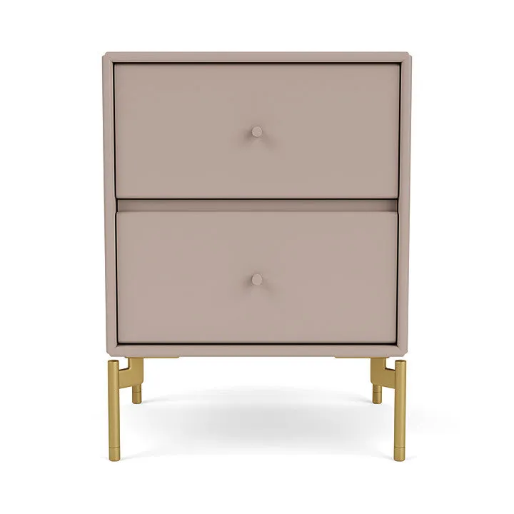 Montana Drift Drawer Module With Legs, Mushroom Brown/Brass
