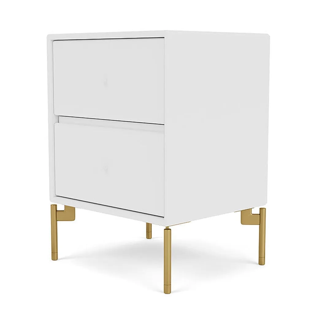 Montana Drift Drawer Module With Legs, New White/Brass