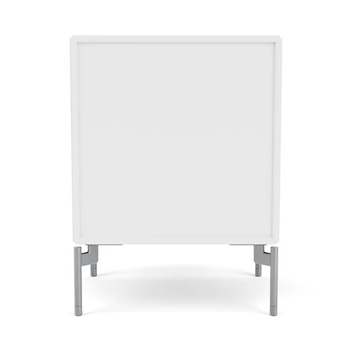 Montana Drift Drawer Module With Legs, Snow White/Matt Chrome