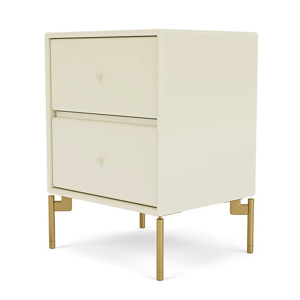 Montana Drift Drawer Module With Legs, Vanilla/Brass