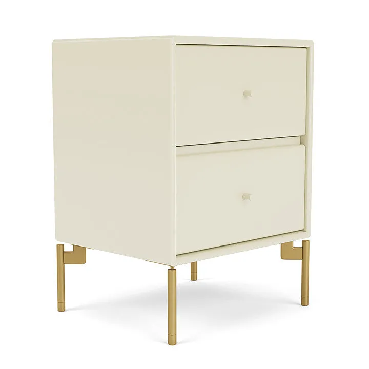 Montana Drift Drawer Module With Legs, Vanilla/Brass